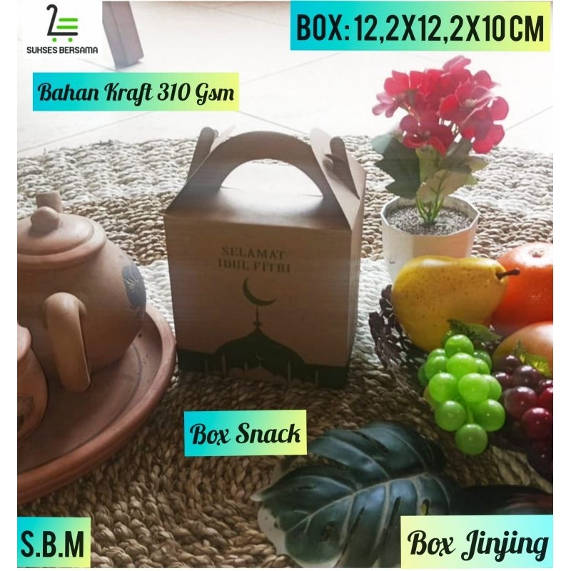 

Box snack 12,2x12,2x10 cm/snackbox/box jinjing/hampers box/box lebaran/Dus Kraft/IdulFitri