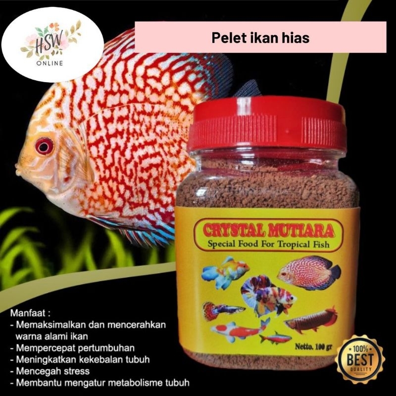 Pelet Ikan Hias Kecil Premium Pakan Cupang louhan Akuarium Discus Koki Burayak
