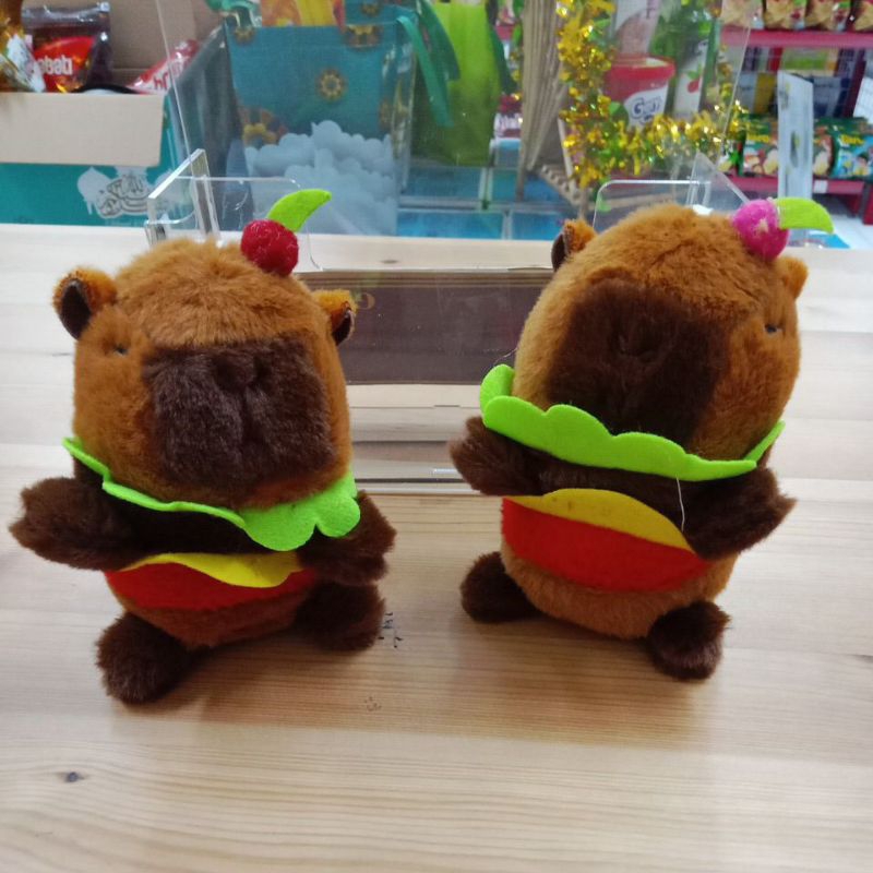 GANTUNGAN KUNCI BONEKA CAPYBARA TIDUR BESAR LUCU