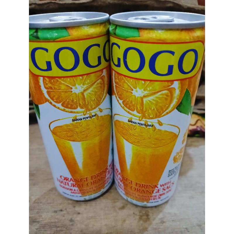 

GOGO Orange Drink 237ml/ GOGO minuman buah butiran jeruk malaysia