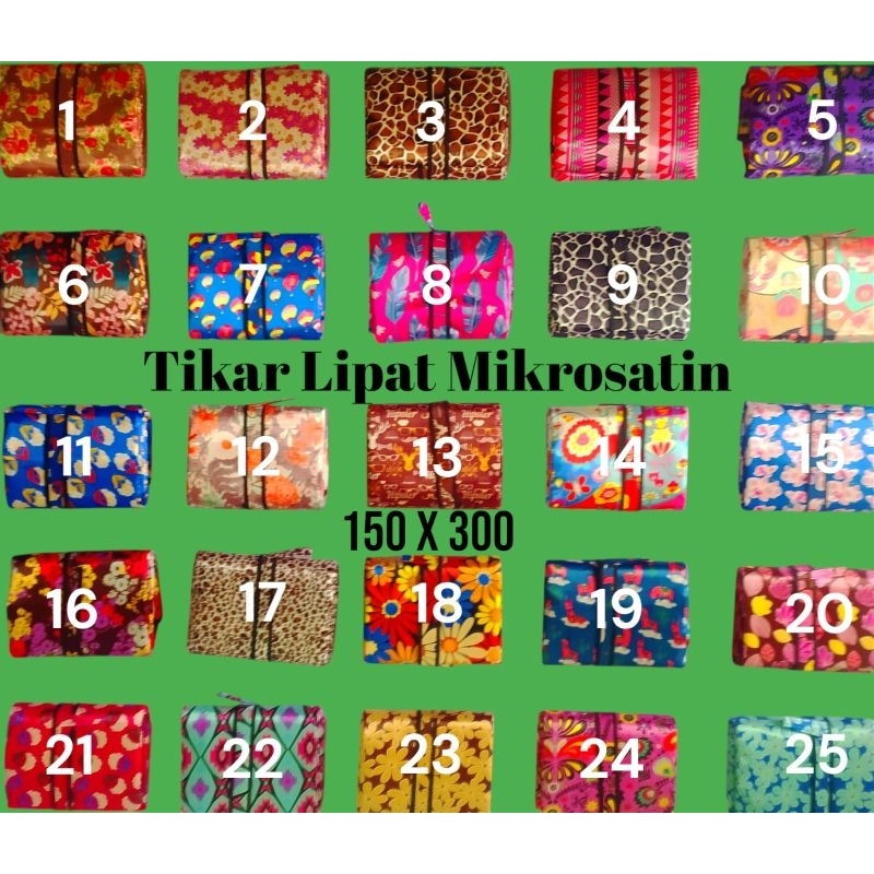 Tikar Lipat Mikrosatin Karpet Piknik 150 x 300