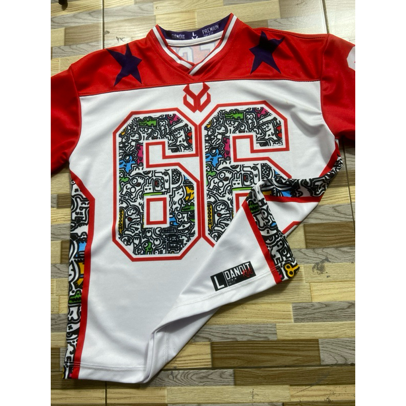 DANDIT KIDS OVERSIZE JERSEY RED DOODLE