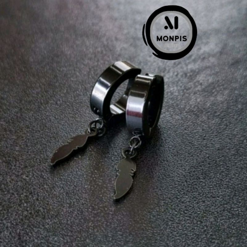 Anting jepit bulu Anting fake Anting hitam Anting pria Anting gantung