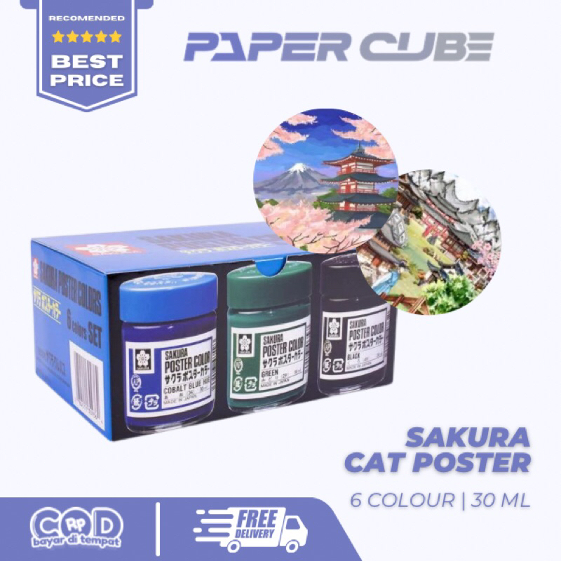 

SAKURA CAT POSTER | SET 6 COLOUR 30 ML XPW6