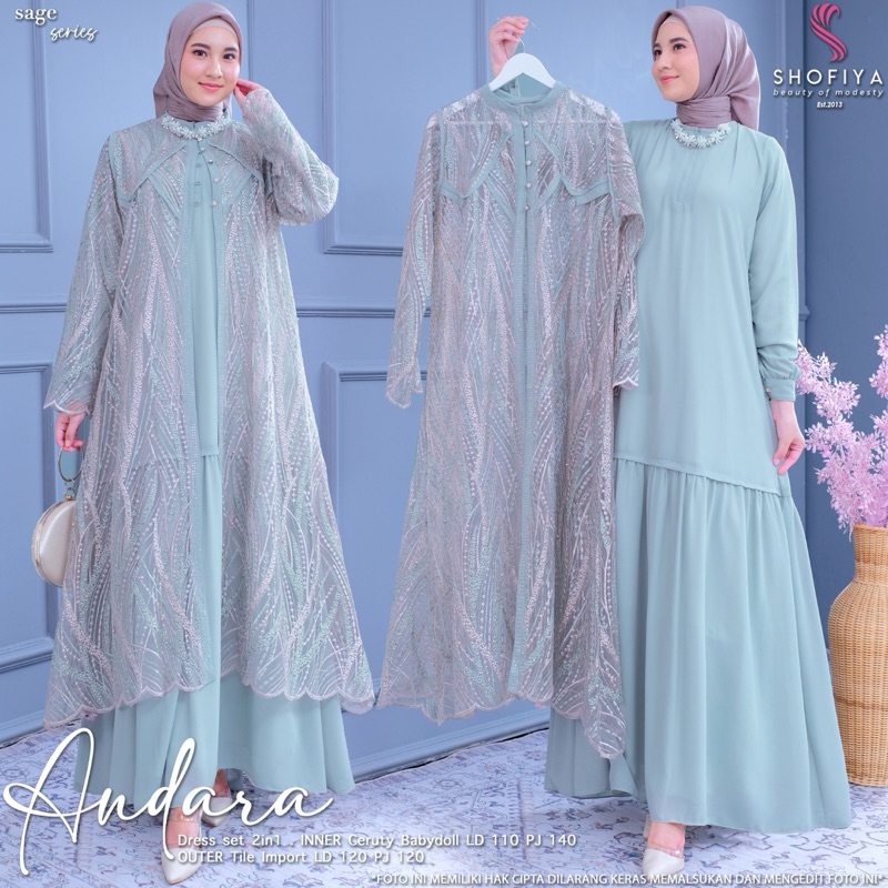 Gamis andara by shofiya / andara series / andara shofiya / gamis broklat shofiya / andara det / gami