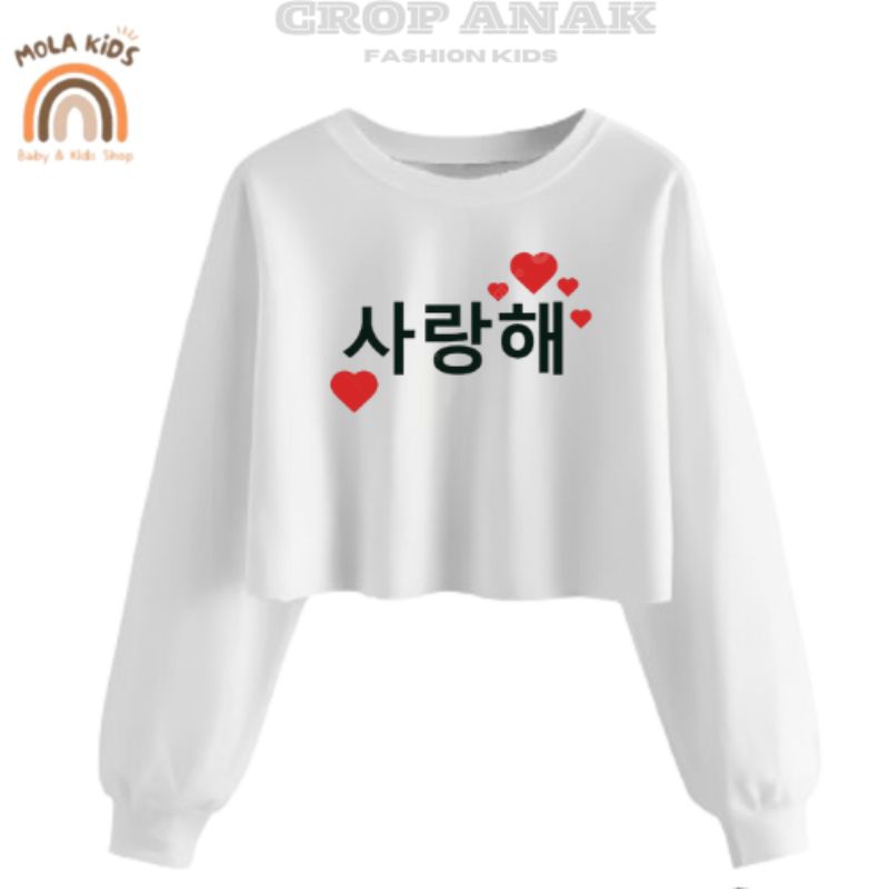 molakids Crewneck BD  Baju Atasan Untuk Anak perempuan crewneck / switer /sweater crop top anak pere