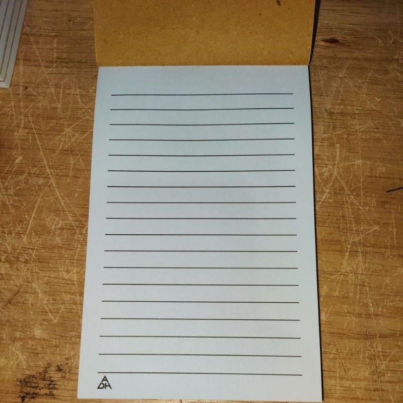 

Block Note / Nota Garis ukuran 1/4 folio ( 16x10, 5 cm) HVS 75 grm