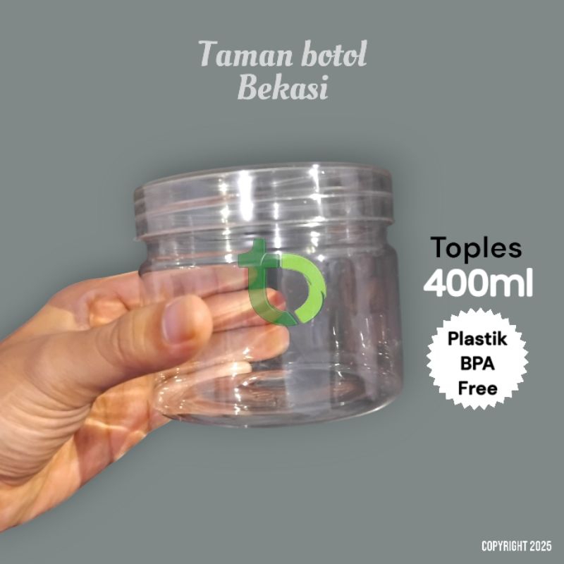 FREE KEMASAN KARDUS Toples Kue Kering Jar Silinder Tabung 400ml isi 12 pcs