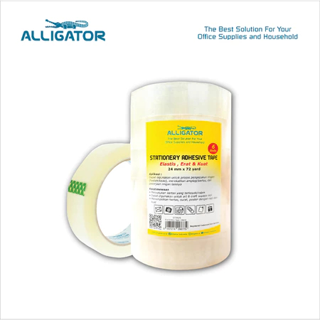 

TBMO ECER ALLIGATOR ISOLASI TAPE CLEAR/Alligator Stationery Tape Selotip Isolasi Bening