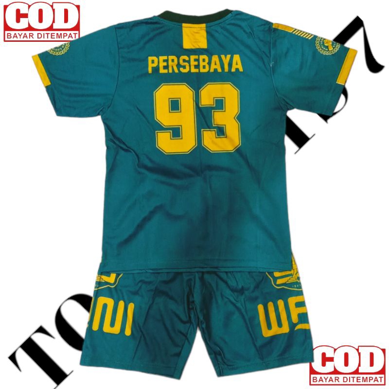 SETELAN JERSEY BOLA ANAK ANAK PERSEBAYA ANNIVERSARY 93 NEW TERLARIS PRINTING / SETELAN BAJU BOLA ANA