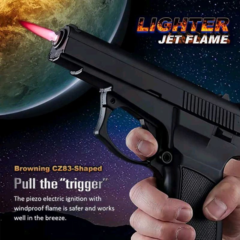 (Bisa Cod)promo korek api model pistol z83 full besi bisa di kokang seperti asli. korek gas pistol m