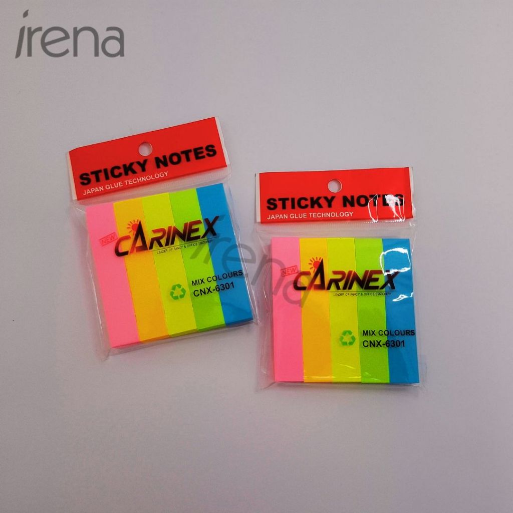 

Carinex Sticky Notes Penanda Pembatas Buku / Kertas Memo Mix Colour CNX-6301