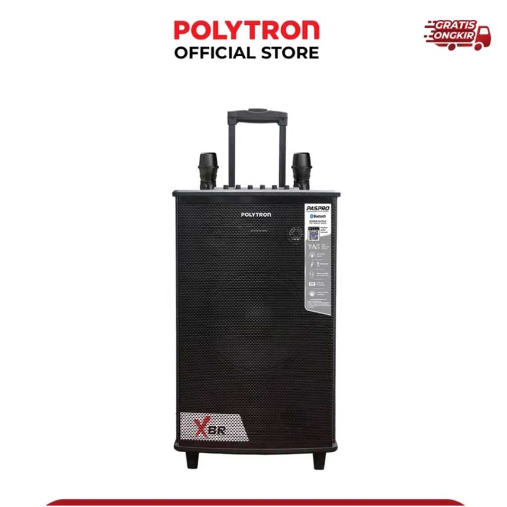 SPEAKER ACTIVE POLYTRON PAS PRO 10F7 FREE MIC WIRELES 2 PCS