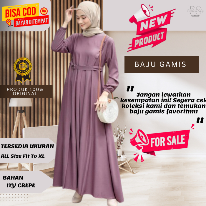 Viral Baju Gamis Kekinian Wanita  Remaja Dress Muslim Lebaran