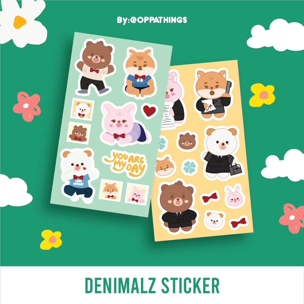 

[READY STOCK] Denimalz Sticker - Tempelan Lucu