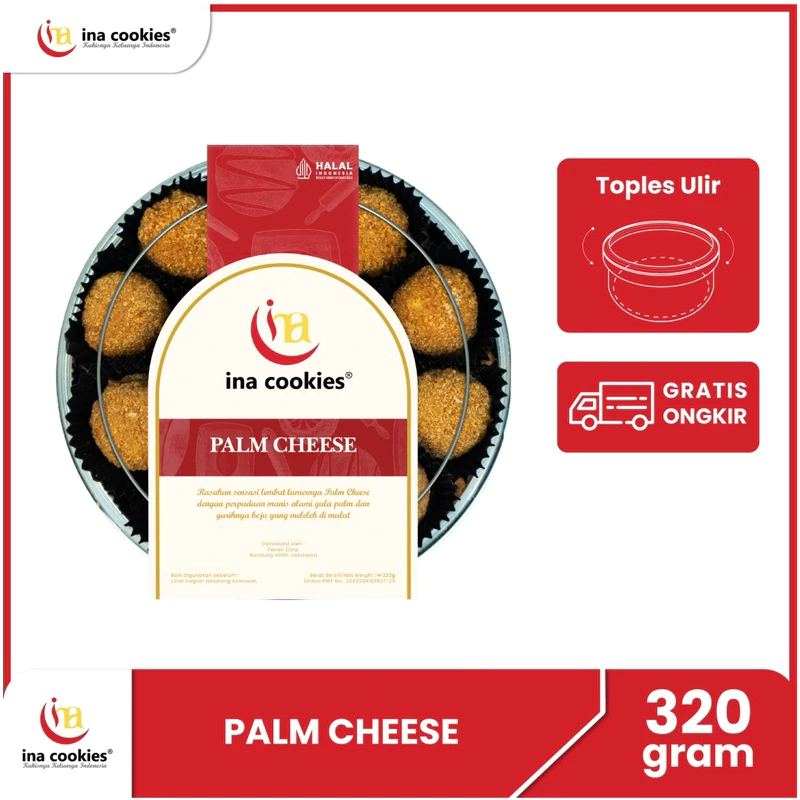 

Ina Cookies Kue Kering Premium Palm Cheese Toples Reguler