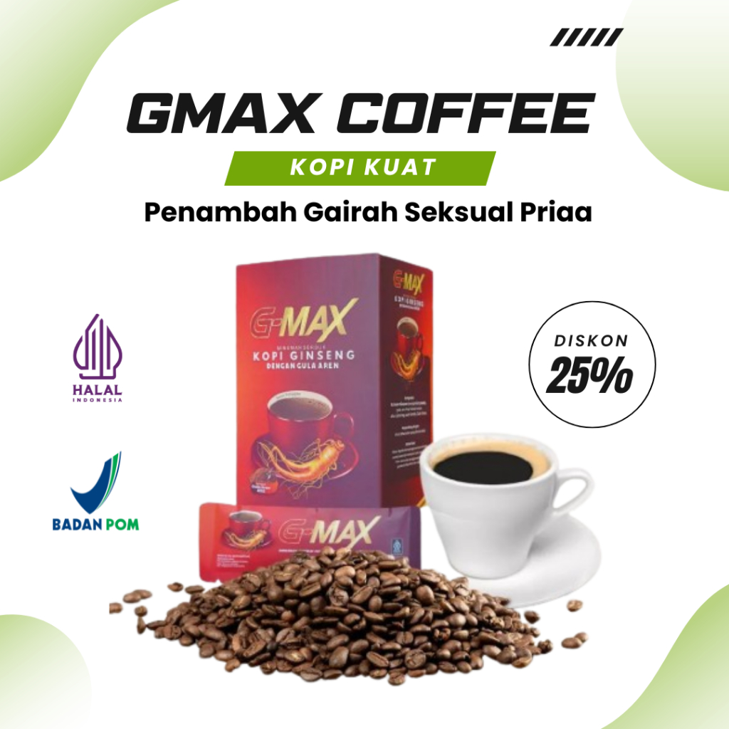 

GMAX Minuman Kopi Priaa STAMINAA Original Bpom Extra Gingseng Dan Gula Aren Asli gmax coffee