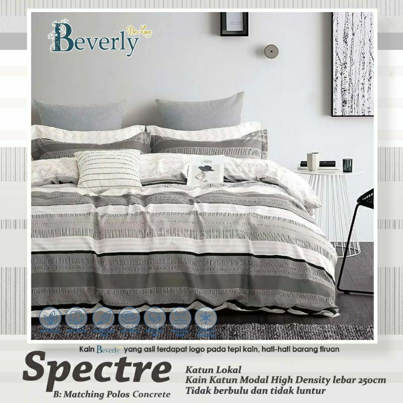SPREI SET KATUN LOKAL PREMIUM MOTIF SPECTRE