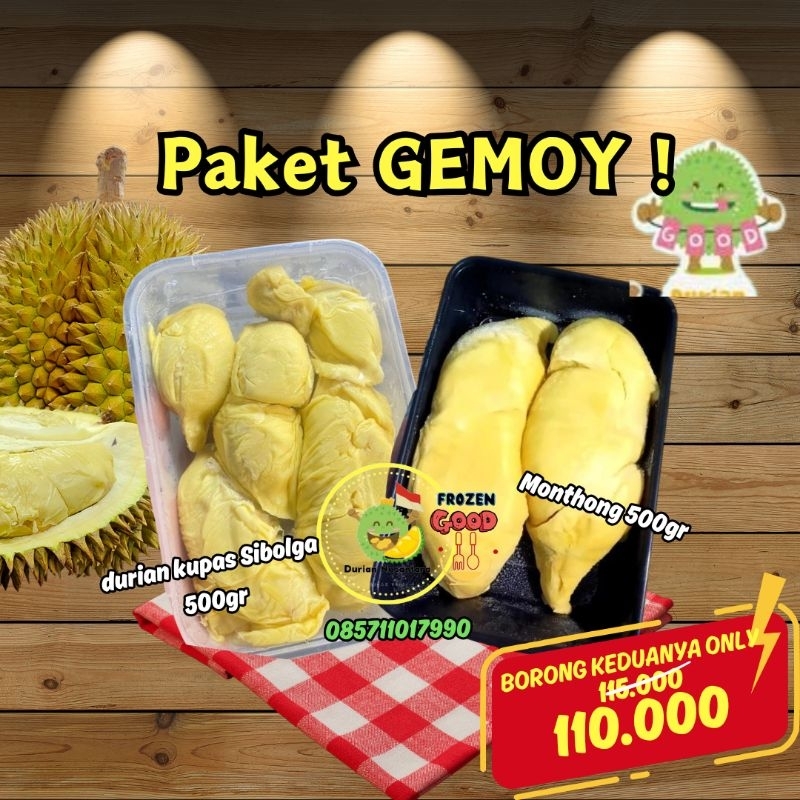 DURIAN NUSANTARA Paket Hemat Durian Medan MANIS + Durian Monthong Palu MANIS SEMOK GEMOY 