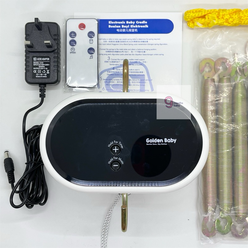 Makassar - Ayunan Listrik Golden Baby Remote Control + Musik + Timer / Ayunan Bayi Elektrik / Ayunan