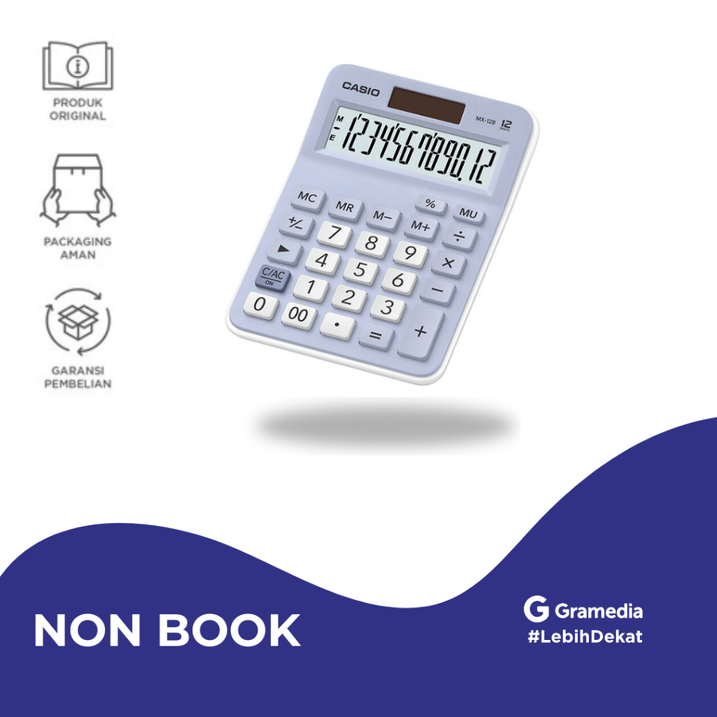 

Casio Calculator MX-12 B - Blue - Gramedia Jember