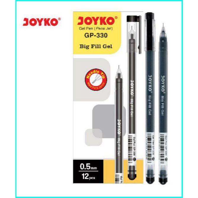 

(12 PCS / 1 PAX) PULPEN PEN GEL JOYKO BIG FILL GEL 0.5 mm GP-330