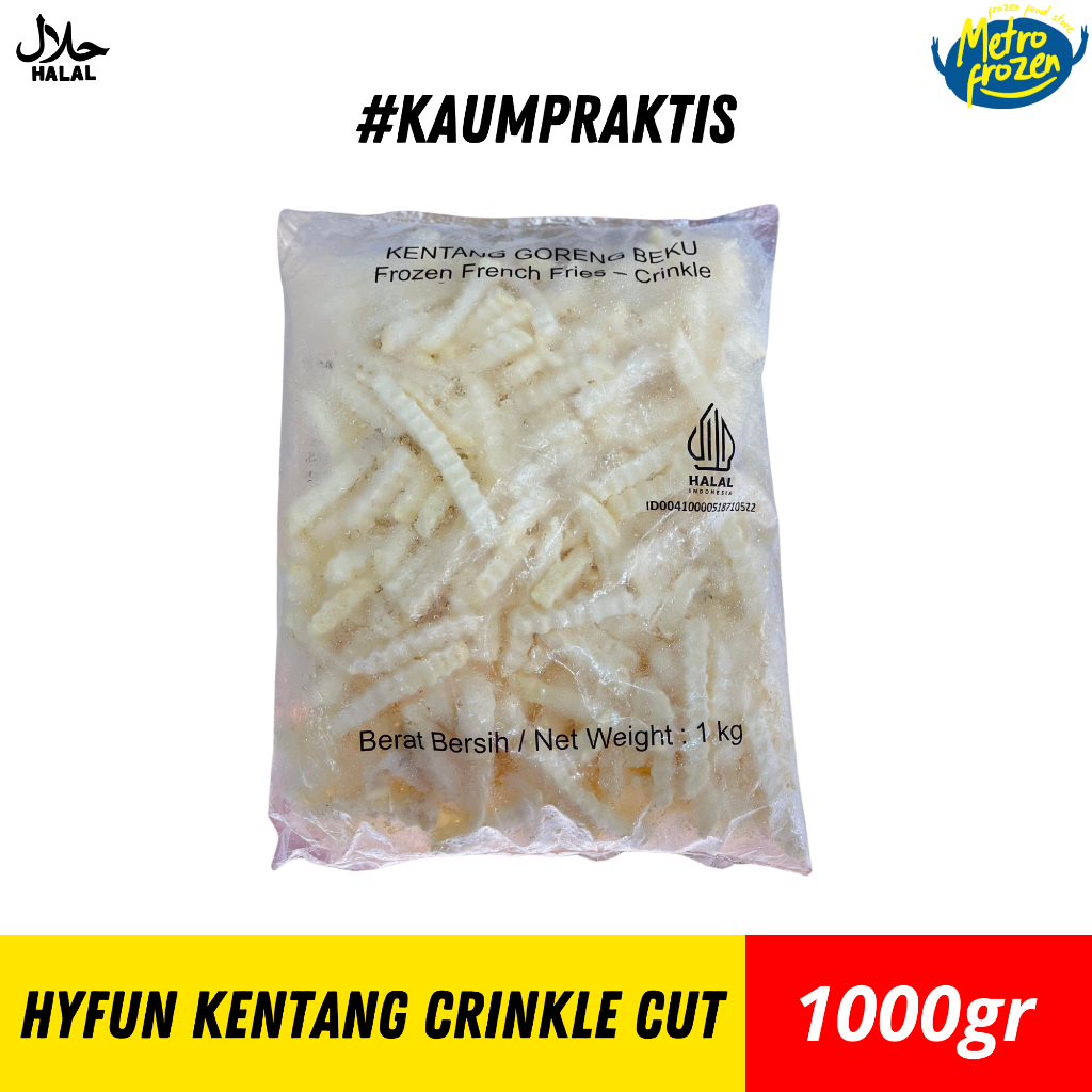 

HYFUN Kentangn Crinkle Cut 1000gr