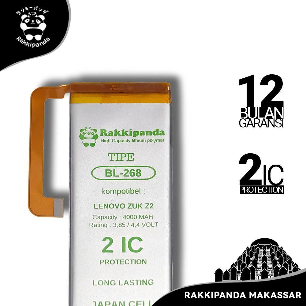 Baterai HP RakkiPanda BL268 Lenovo Zuk Z2 Bergaransi Battery