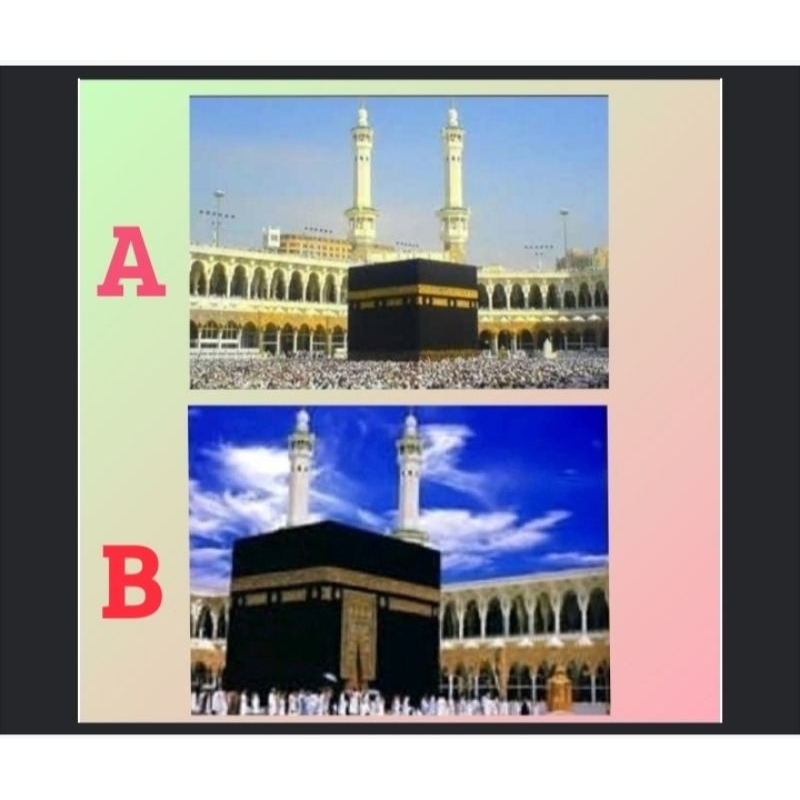 DIY PAKET KRISTIK ROHANI ISLAM KABAH MEKKAH MESJID ISLAMI ARAB FULL CROSS STITCH KIT 14CT