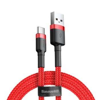 BASEUS Cafule Cable USB For Type-C 2A 1M Cafule USB Type C Original Cable RED