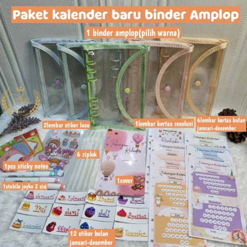 

TABUNGAN KALENDER EDISI BARU 6ZIPLOK KALENDER CHALLENGE MENABUNG LENGKAP KALENDER
