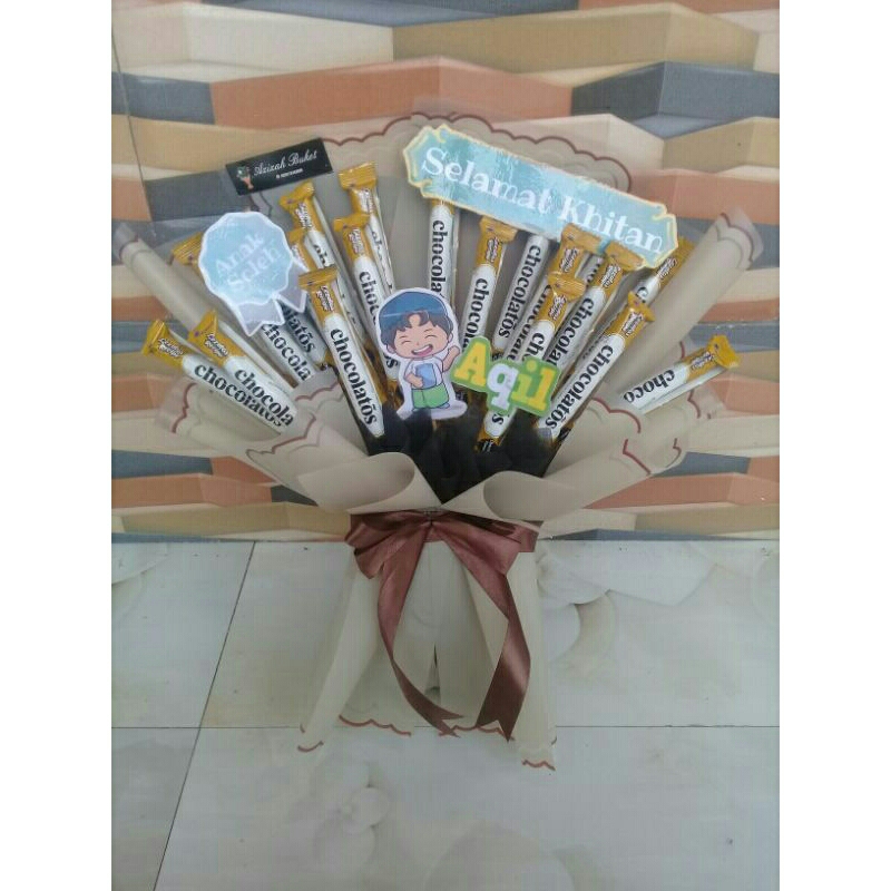 

Buket bouquet jajan snack chocolatos murah isi 20 pcs