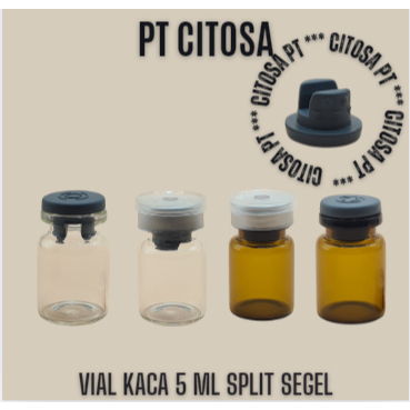 Vial Kaca 5 ml Natural Amber Segel / Botol Kaca / Botol Kaca Vial / Botol Kaca Vial / Botol Vial / B
