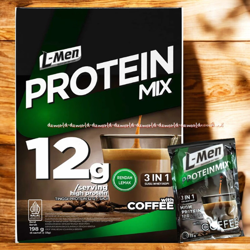 

L-Men Protein Mix 3in1 With Coffee High Protein 198gr Lmen Susu Whey Rasa Kopi Susu Nutrisi Untuk Pria Cowok Tinggi Protein Agar Lebih Berotot Fitnes L men Bubuk Cofee 198 gram