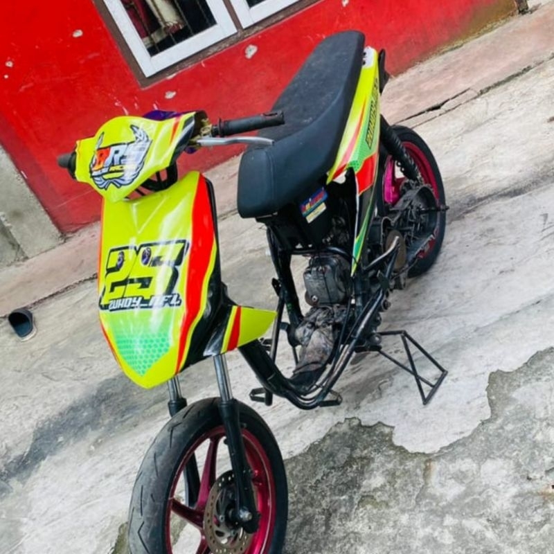 Decal Striping Stiker Sticker Full Body Motor Honda Beat Karbu Carbu Body Buta Standar Tebal Glosy D