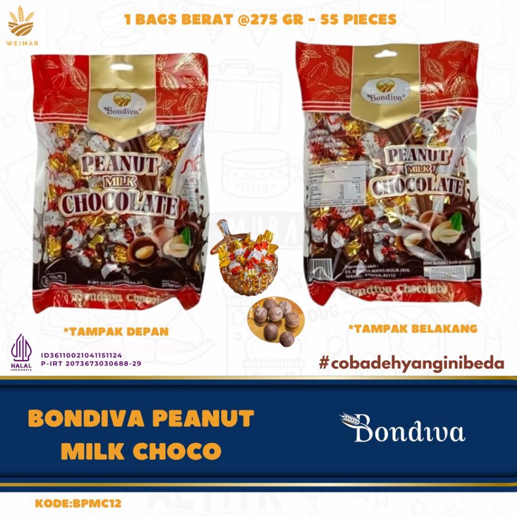 

Bondiva Peanut Choco Milk - @275Gr Coklat FULL Perbags