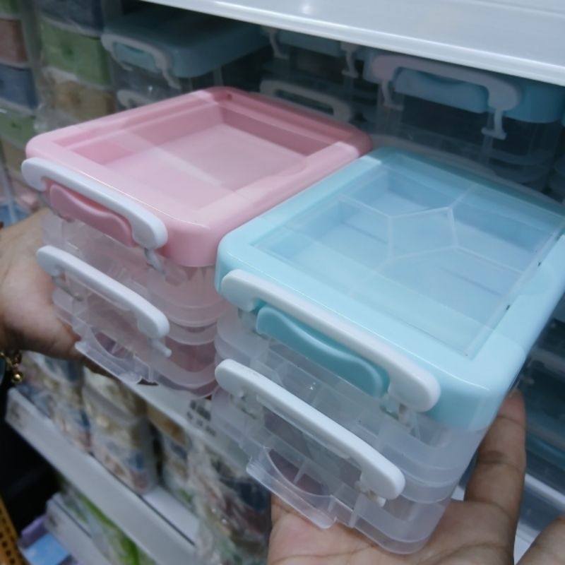 (readystock) mini storage penyimpanan photocard innersleeve sticker mr diy | kotak penyimpanan