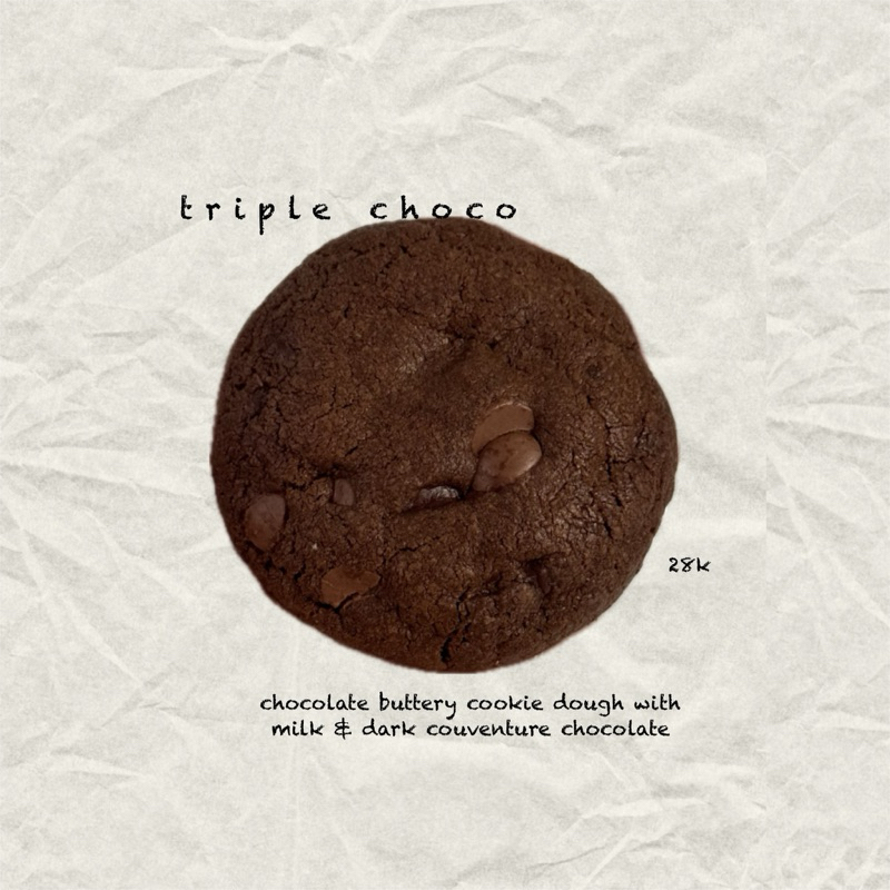 

triple choco cookies (minimal order 2 pcs)