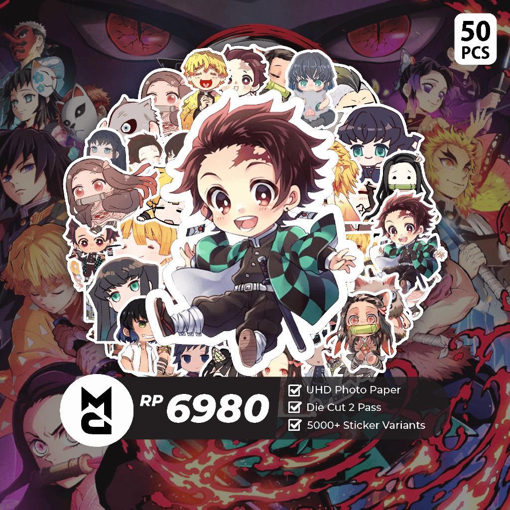 

Sticker Anime Demon Slayer Chibi #2 Stiker Pack Aesthetic Hp Laptop Helm