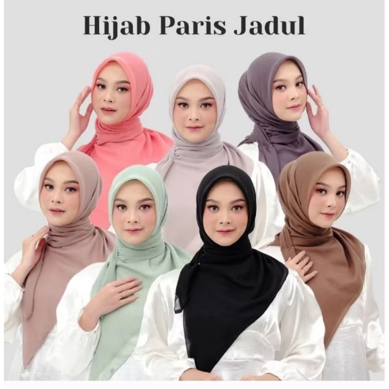 jilbab  segiempat  paris  jadul varisha/hijab segiempat  paris jadul varisha original/paris jadul va
