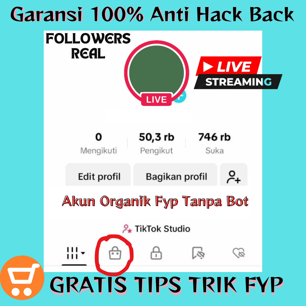 Account Akun TT Toktok Real Hasil Ngonten