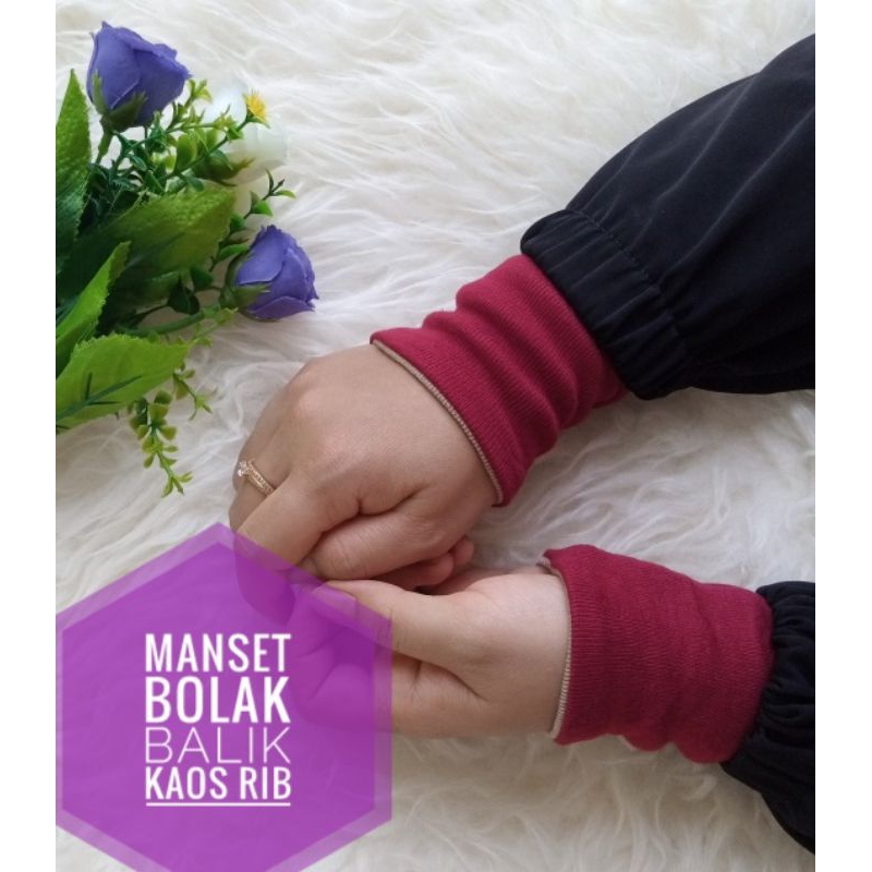 Handsock/Manset Pendek Non Jempol 2 Warna (Deker Pendek)