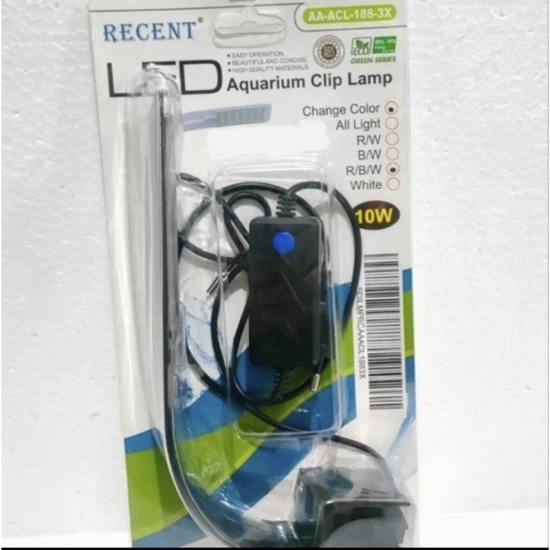 LAMPU JEPIT RECENT AA-ACL-188 3X GANTI WARNA LAMPU LED AQUARIUM Lampu Led Jepit Aquarium Aquascape R