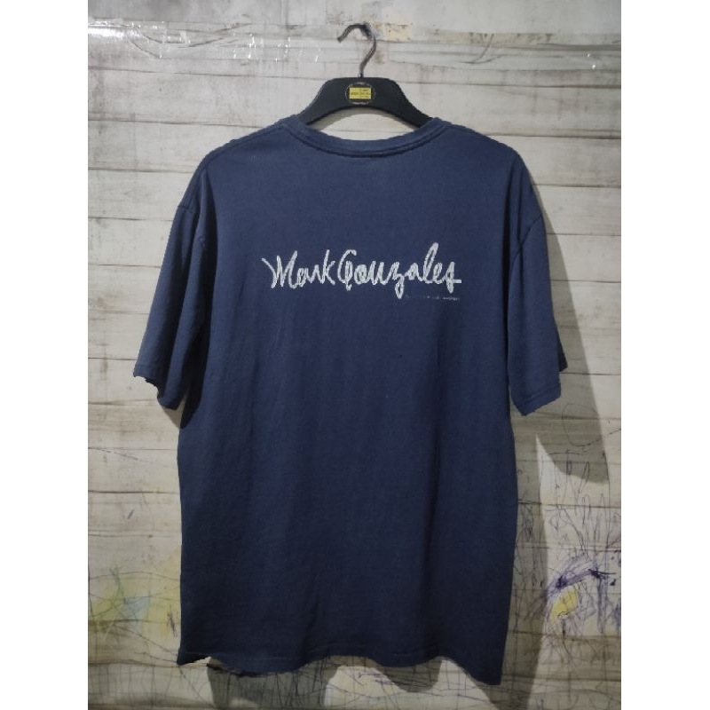 MarkGonzales Logo Script Navy Original Kaos Katun Size XL