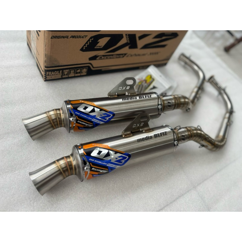 KNALPOT MIO EX TENGAH 200CC ORIGINAL OX2 RACIING