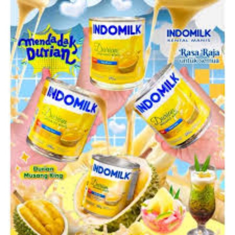 

Indomilk Durian Musang King 370 gr / susu kental manis rasa durian musang king