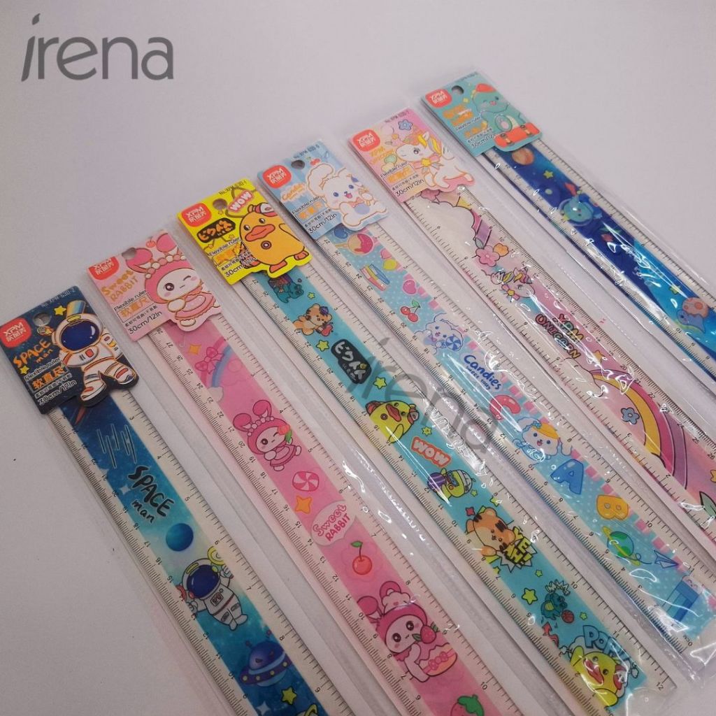 

XPM Penggaris Lentur Karakter 30cm / Flexible Ruler / Penggaris Lucu Lentur XPM-630