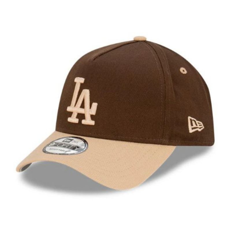 Topi New Era Cap Los Angeles Dodgers Toffee Walnut Type K Frame 9Forty Adjustable Original