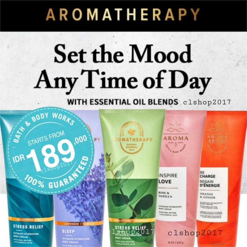 BBW AROMATHERAPY MOISTURIZING BODY CREAM 226 G BATH & BODY WORKS  EUCALYPTUS ENERGY ORANGE GINGER SL
