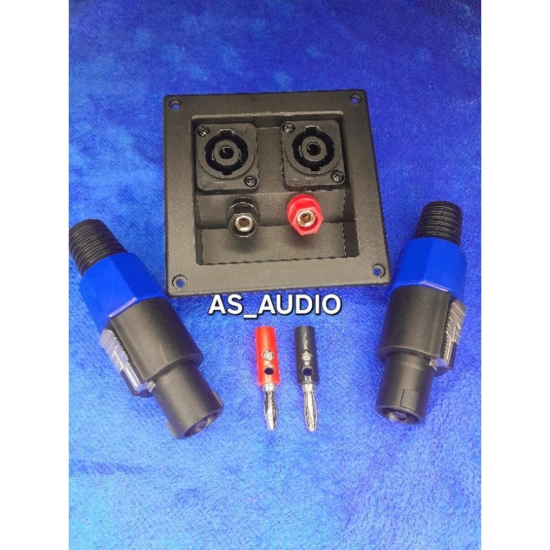 TERMINAL BOX SPEAKER + JACK SPIKON BUNTUT + JACK BANANA + BAUT MUR.1SET